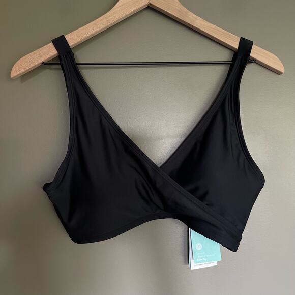 NWT KINDRED BRAVELY Crossover Maternity & Nursing Bikini Top Black Size Large‎ - Picture 4 of 16